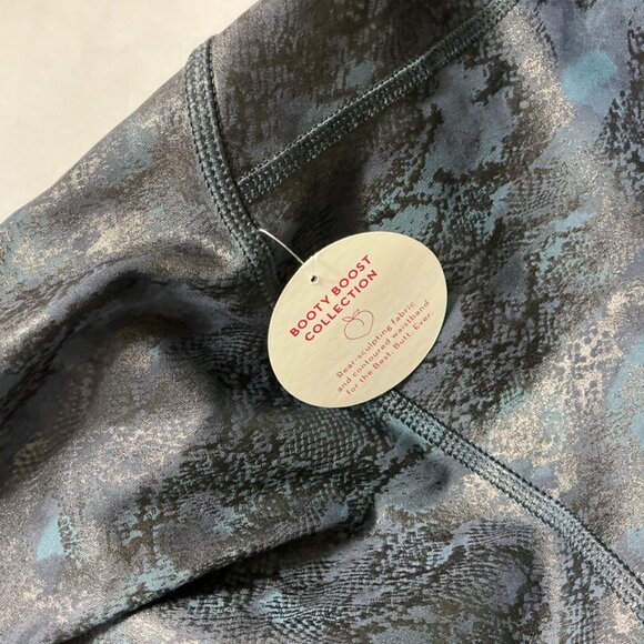 Spanx Blue Reptile Snake Booty Boost 7/8 Length Leggings 50248R NWT L - Picture 4 of 8